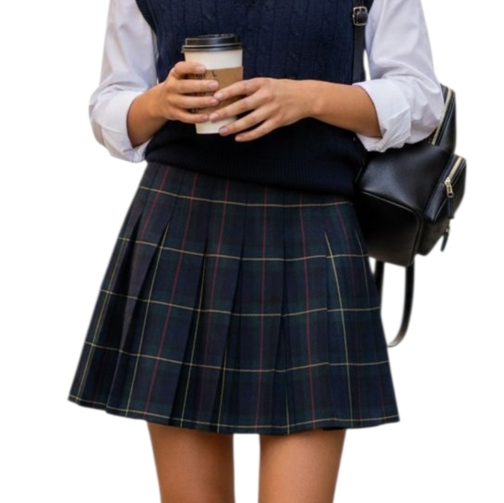 ​🌟 Vintage 90s Dennis Tartan Plaid Schoolgirl Mini Skirt 🌟